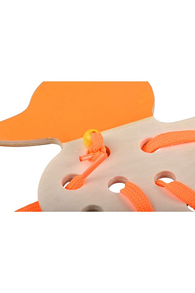 Montessori İp Geçirme Turuncu Ördek