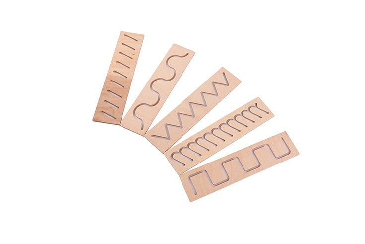 Montessori Çizgi Şablonu Dalgalar