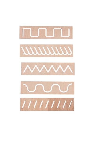 Montessori Çizgi Şablonu Dalgalar