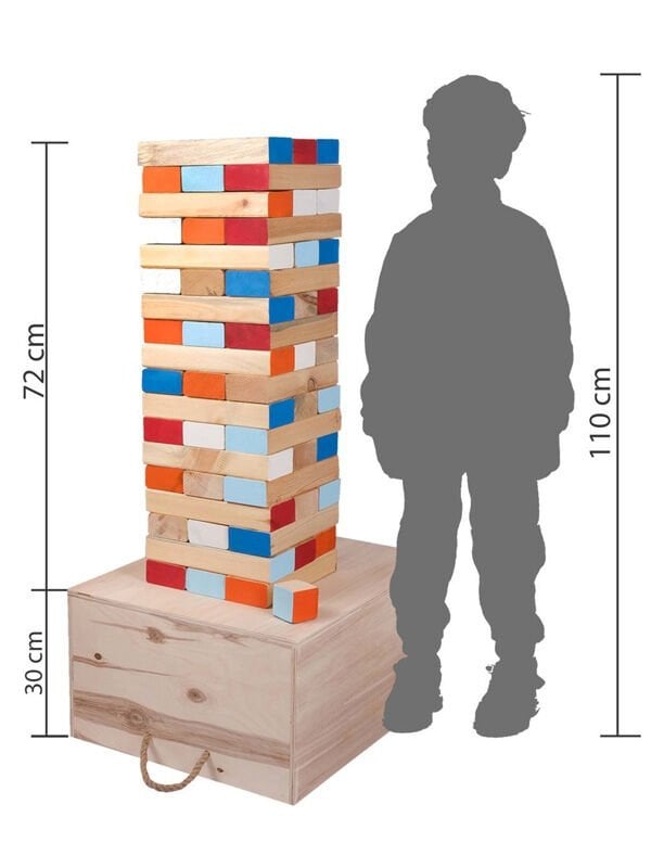 Dev Jenga Renkli ve Kutulu