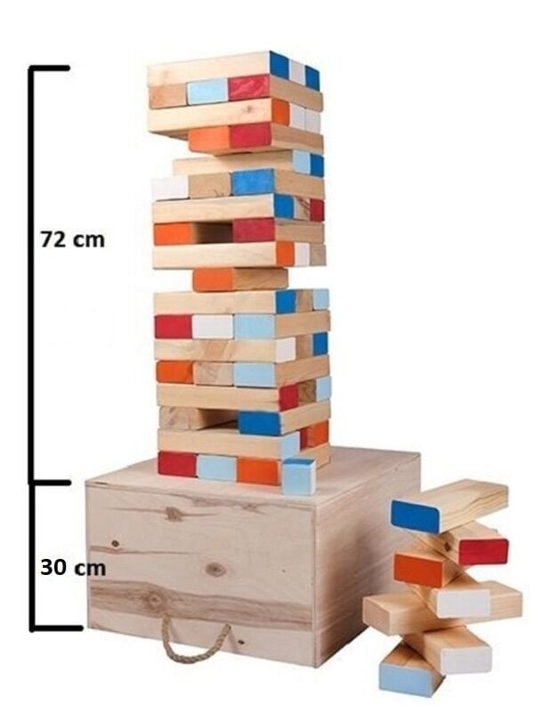 Dev Jenga Renkli ve Kutulu