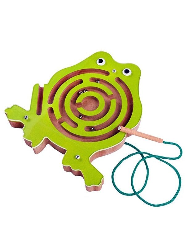 Ahşap-Manyetik Labirent Kurbağa