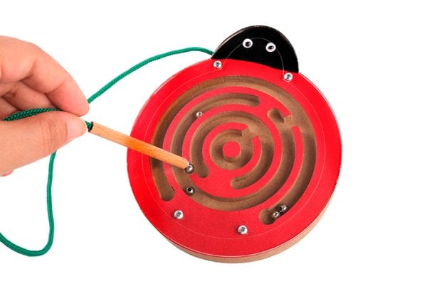 Ahşap-Manyetik Labirent Uğur Böceği