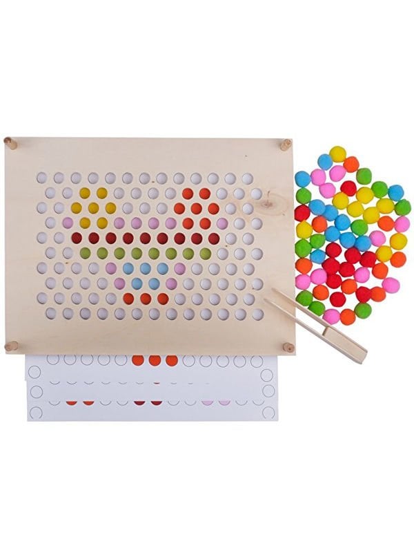 Montessori Keçelerle Beceri ve Renk Eşleştirme Oyunu