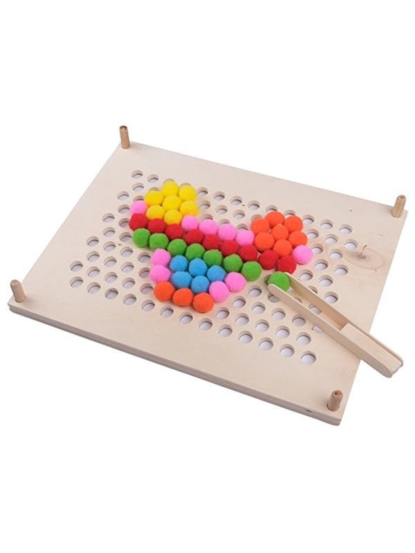 Montessori Keçelerle Beceri ve Renk Eşleştirme Oyunu