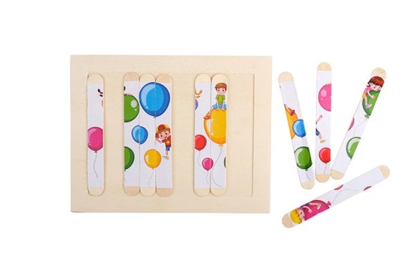 Ahşap Çubuklarla Puzzle