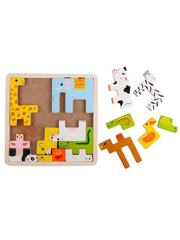 Montessori Ahşap Bul-Tak Sevimli Dostlar