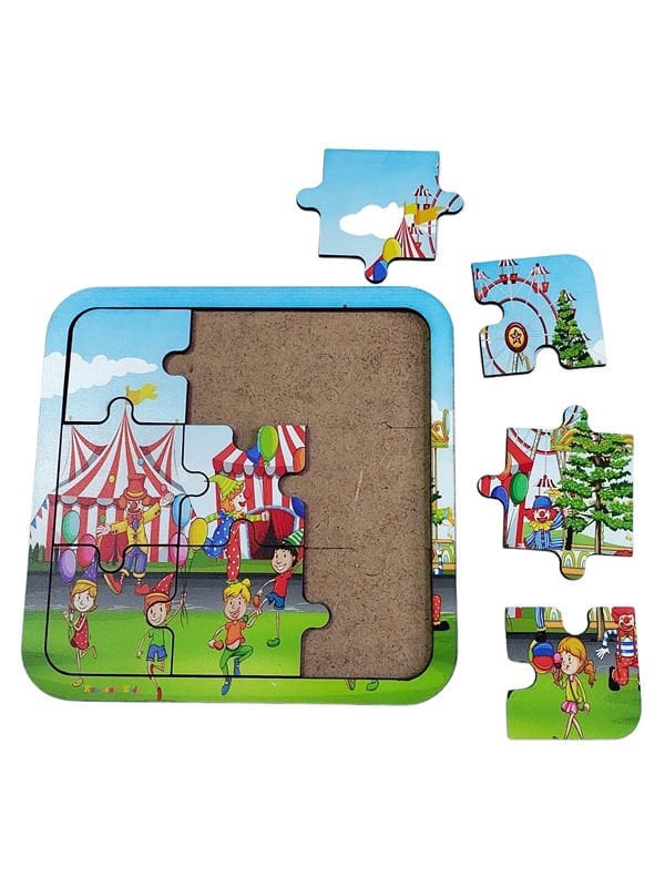 Sirk Temalı Ahşap Puzzle