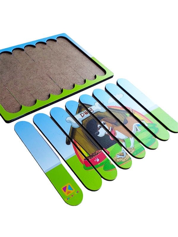 Yavru Köpek Ahşap Stick Puzzle