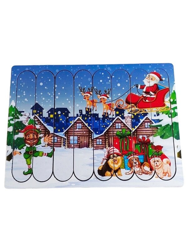 Yılbaşı Temalı Ahşap Stick Puzzla