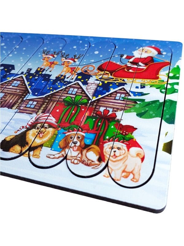 Yılbaşı Temalı Ahşap Stick Puzzla