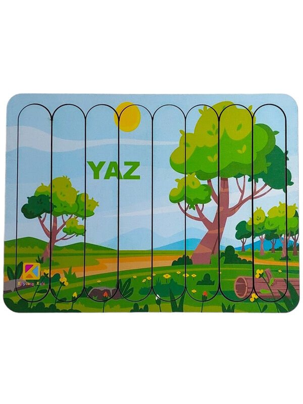 4 Mevsim 4'lü Ahşap Stick Puzzle Set