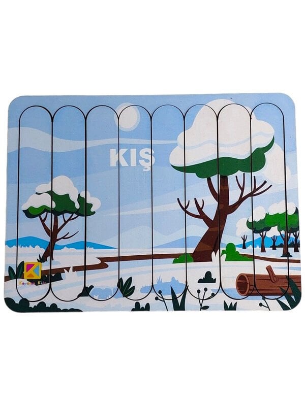 4 Mevsim 4'lü Ahşap Stick Puzzle Set