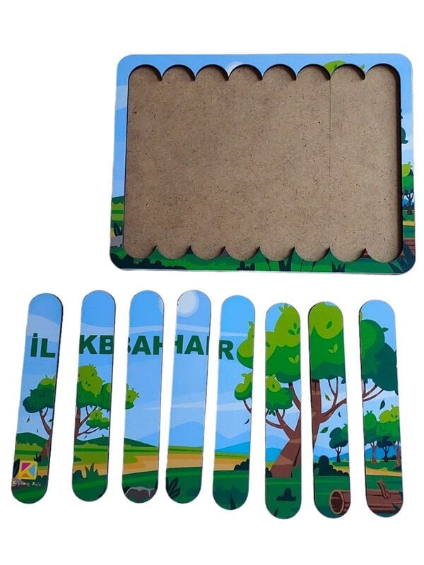 4 Mevsim 4'lü Ahşap Stick Puzzle Set