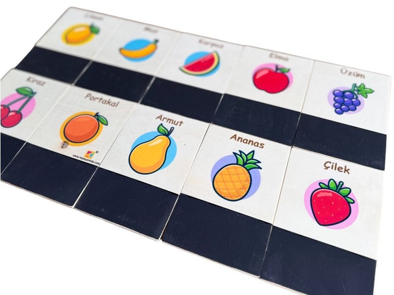 Meyveleri Öğreniyorum Kara Tahta