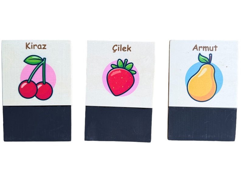 Meyveleri Öğreniyorum Kara Tahta