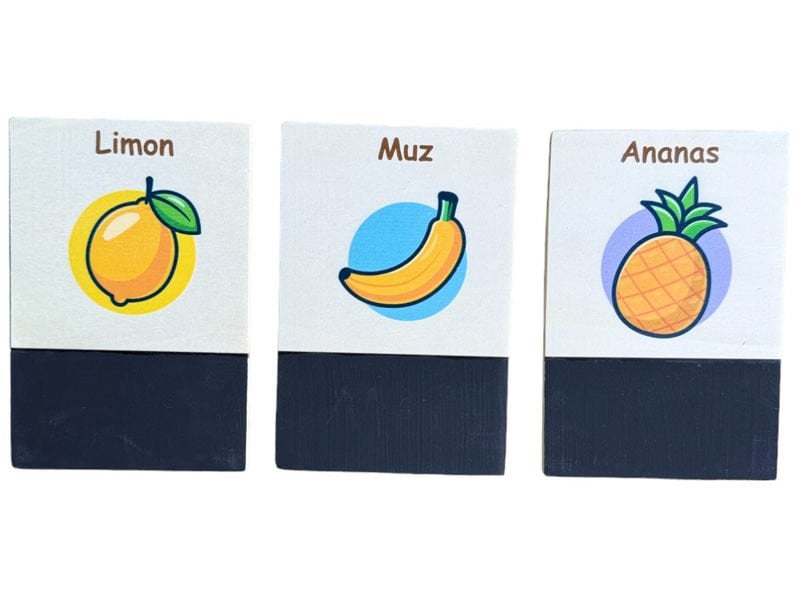 Meyveleri Öğreniyorum Kara Tahta