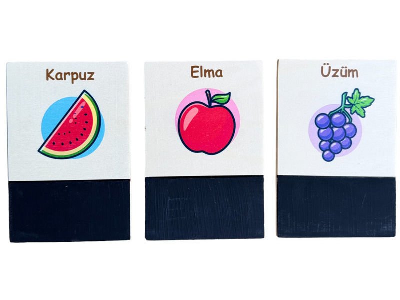 Meyveleri Öğreniyorum Kara Tahta