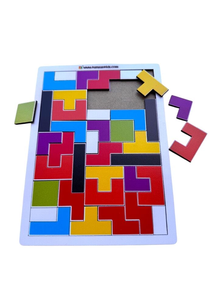 Ahşap Tetris Oyunu – Eğitici Zeka Geliştirici Oyuncak