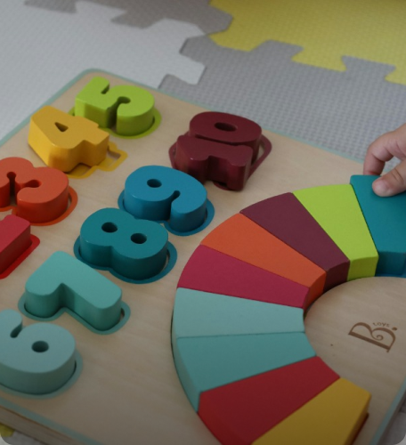 Ahşap Renkli Rakam Seti